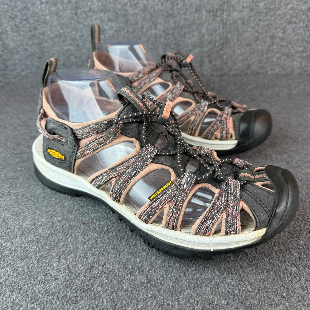 KEEN Whisper Waterproof Hiking Sandals Womens 10 Raven/Rose Dawn Sport‎ Shoes